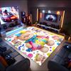 1PC Custom Name Colorful Teddy Bears Party Theme Floor Mat Ideal for Living Room, Game Rooms, Office, Bedroom,Floor Mat Playful Design