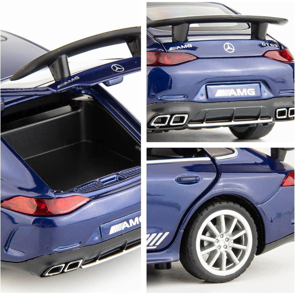 1/32 Benz AMG GT63 Model Car Alloy Diecast Pull Back Toy Car with Sound and Light Door Can Be Opened Toy Vehicle for Kids Gift