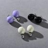Premium Metal Copper Platinum Plated Small Light Bulb Drop Glaze S925 Silver Needle Earrings Niche Simple Personality Unique Earrings Women