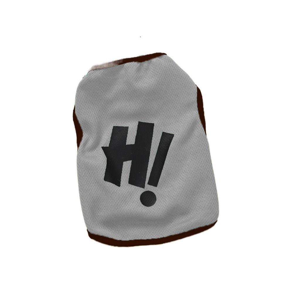 

Полиэстеровый кошачий жилет без рукавов Мягкий жилет с принтом питомца Забавная майка для щенка Лето M серый