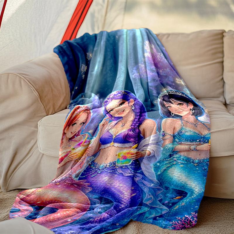 1pc Digital Print Nap Blanket, Kpop Demon Hunters Blanket for Home Use, All Season Warmth, Christmas and Valentine's Day Gift Blanket