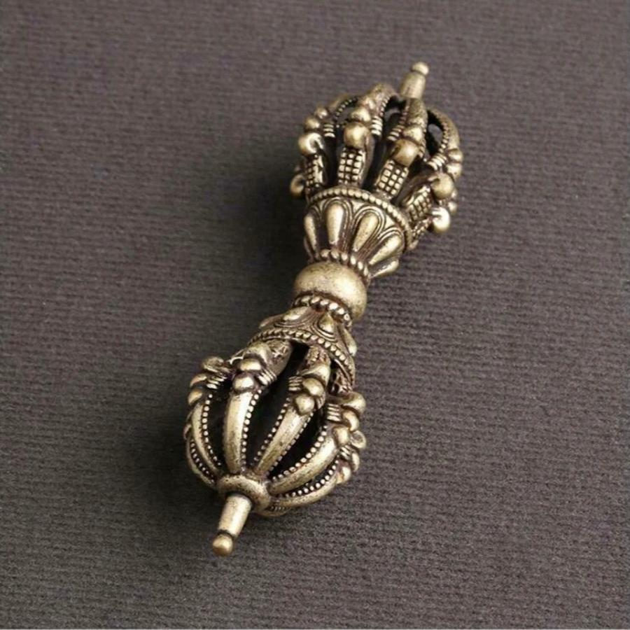 Altes Tibet Tantra Buddhismus Tibetisches Silber Dorje Phurpa Stößel Vajra Sammlerstück Buddhistisches Phurpa Dämon geschnitzt Exorzismus