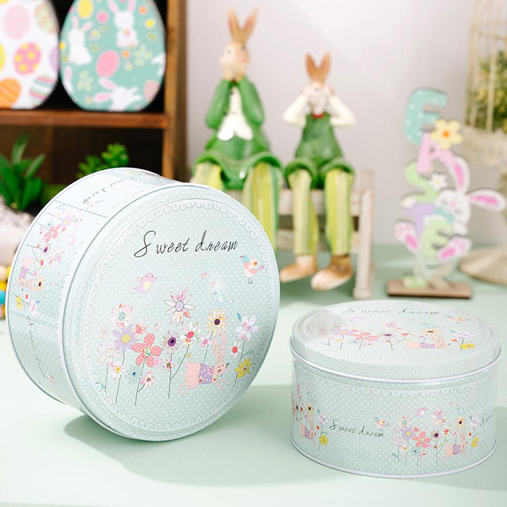 Easter Decorations, Tin Boxes, Colorful Easter Bunny Storage Boxes, 3-piece Set