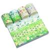 Yubbaex Natural Law Masking Gold Foil Cute 15mm Wide x 12 Rolls Leaves Flying x 12 Tape, Stamp, Design, (Willow Rolls)