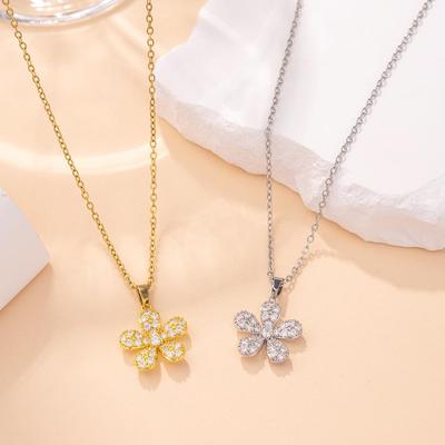 Nischen-Europäischer und Amerikanischer Mikro-Eingelegter Kreuz-Halskettenanhänger - High-End Choker-Schmuck