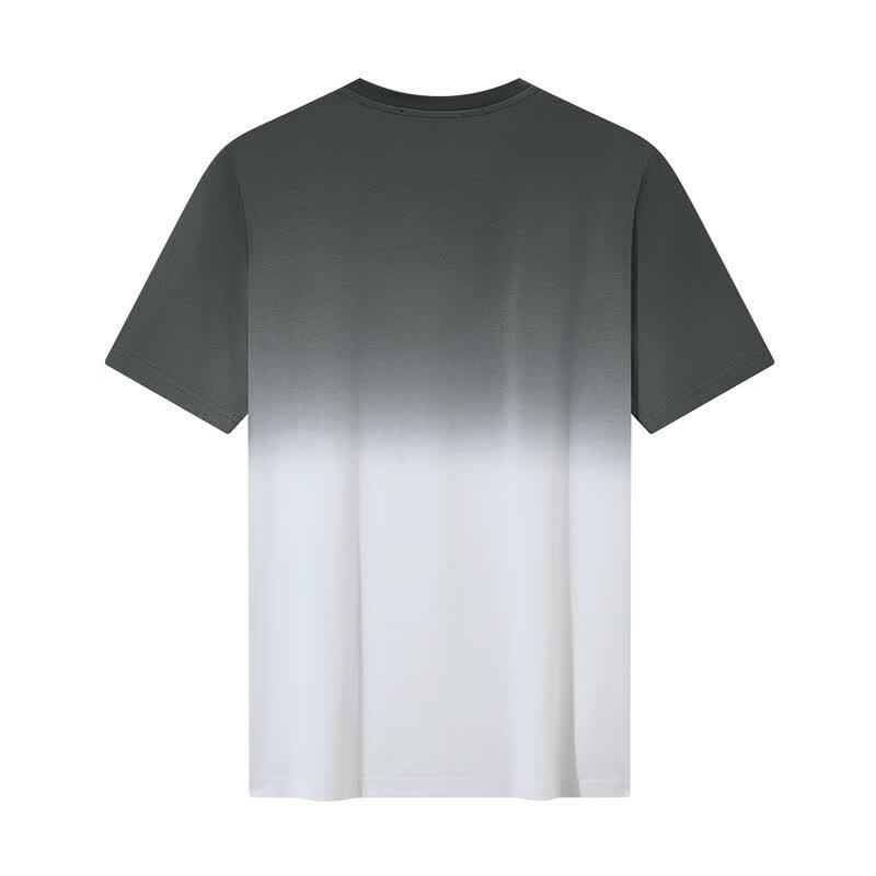 Septwolves Men's Chinese Style Gradient Short Sleeve T-Shirt