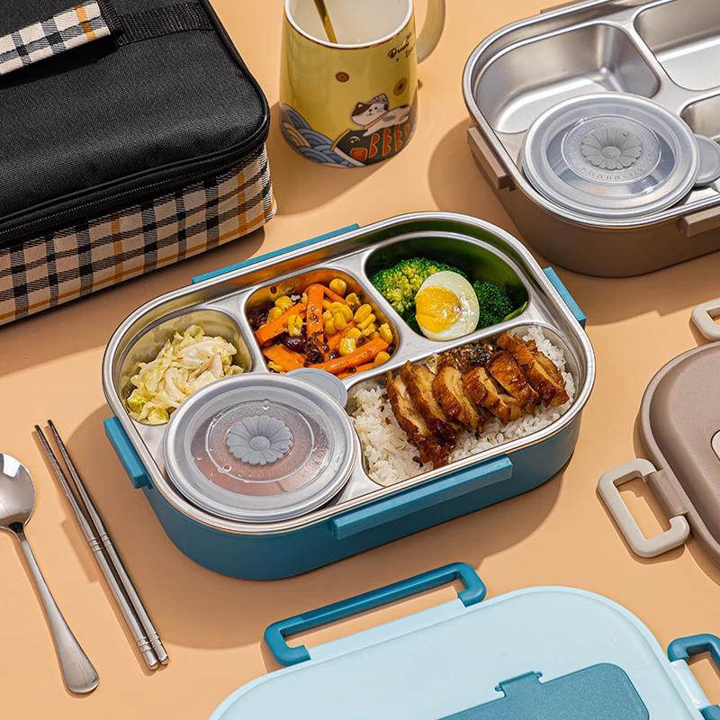 304 Stainless Steel 5-Compartment Lunch Box Set