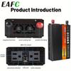 EAFC Neues Upgrade Hochleistungs-Wechselrichter 3000W Spitzenleistung 12V DC auf 220V-240V AC Konverter, mit eingebautem 5V/ 2.1A USB