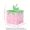10pcs Red Strawberry Candy Box Children's Birthday Party Gift Box Dim Sum Box Festival Party Candy Boxes Square Mini Pink Box