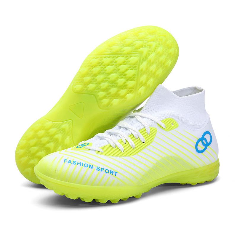 

High Top Boys Shredded Shoes Seamless Spikes Adult Training Football Lawn Amazon Student Flying Weaving 46