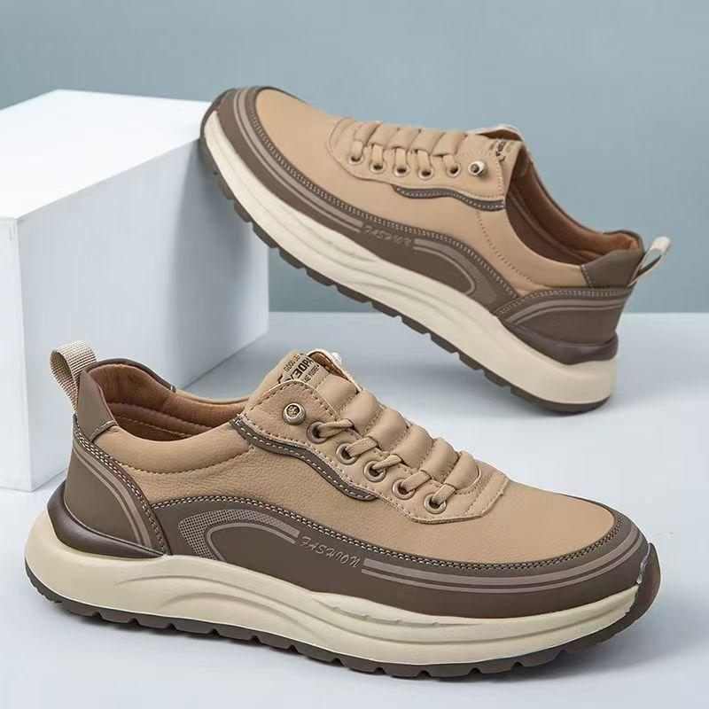 Large size 39 to 45 men's shoes spring new 2025 casual men's sports shoes trend lightweight non-slip soft sole versatile