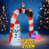 7.87FT Inflatable Toy LED Christmas Arch Snowman Penguin Gift Christmas Supplie For Yard Home Decoration Ornament Festive Gift