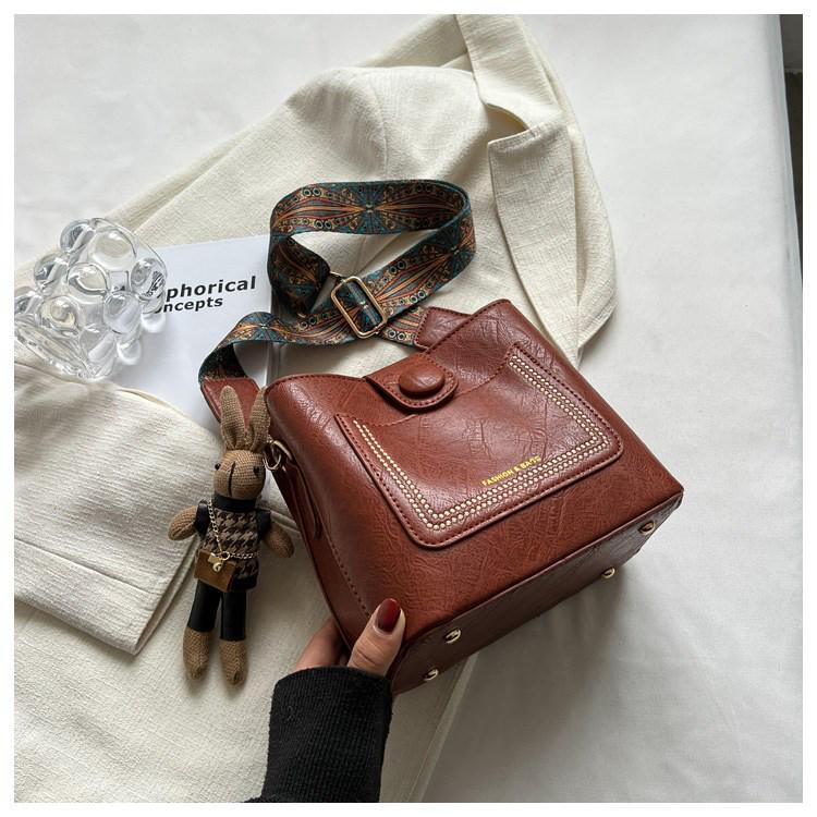 Nischendesign Retro Vielseitige Damen Umhänge-Bucket Bag - 2024 Erweiterte Textur Edition