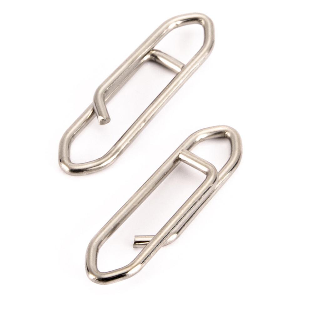 100pcs Stainless Steel Fast Link Clip Quick Change  Clips Fishing Snap Fishing Clip Interlock Tackle