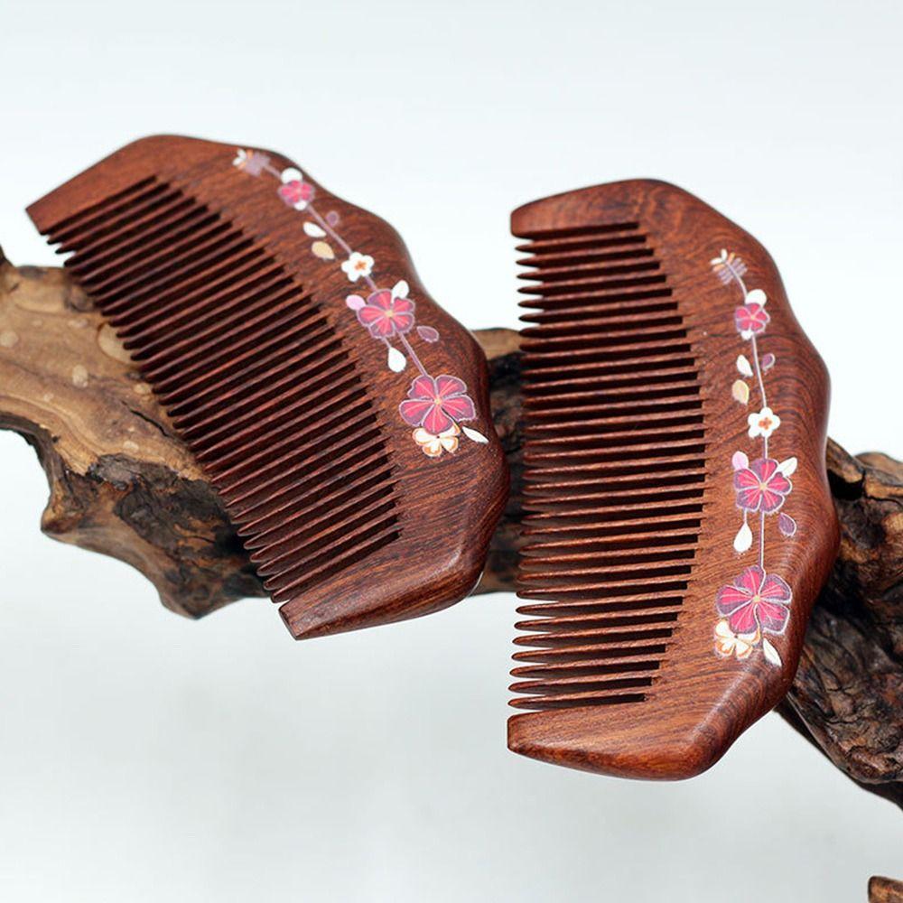 Kopfmassage Haarkamm Antistatischer Sandelholzkamm Bartkamm Haarpflegewerkzeug Schönheitszubehör