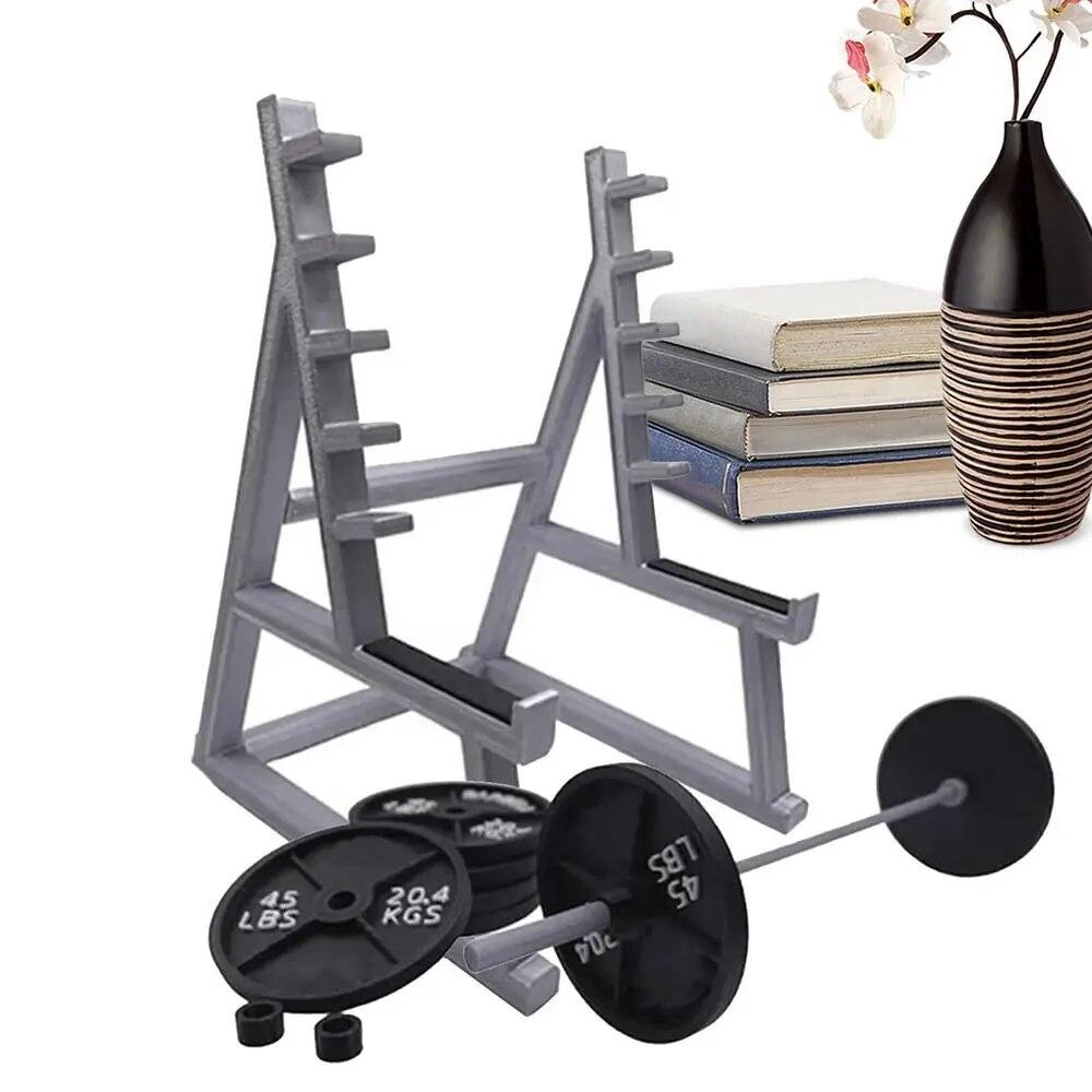 Lustiger Langhantel-Design-Squat-Rack-Stiftständer-Halter, kreative Geschenke für Fitness-Gewichtheber-Enthusiasten, Büro-Schreibtisch-Ornament-Dekor