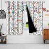 2Pcs Blackout Curtains Fresh Flowers Plants Leaf Bedroom Living Room Darkening Thermal Insulated Grommet Window Curtain Drape