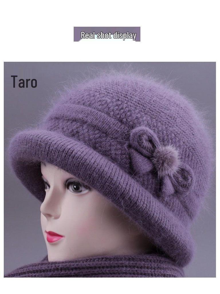 Women's Winter Wool Hat: Fashionable, Thick, Warm with Ear Protection for Middle-aged and Elderly