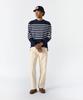Noa (U) Oversized Striped Rugby Top Navy/White