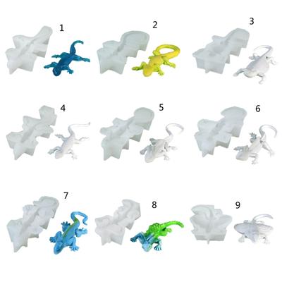 Lizards Shaped Mold Animal Silicone Mold for DIY Soap Plaster Ornament, Resin Casting Silicone Mold