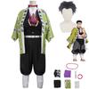 Anime Himejima Gyomei Cosplay Kostüm Mönch Druck Äußerer Umhang Perücke Team Uniform Armbänder Mann Halloween Karneval Anzug