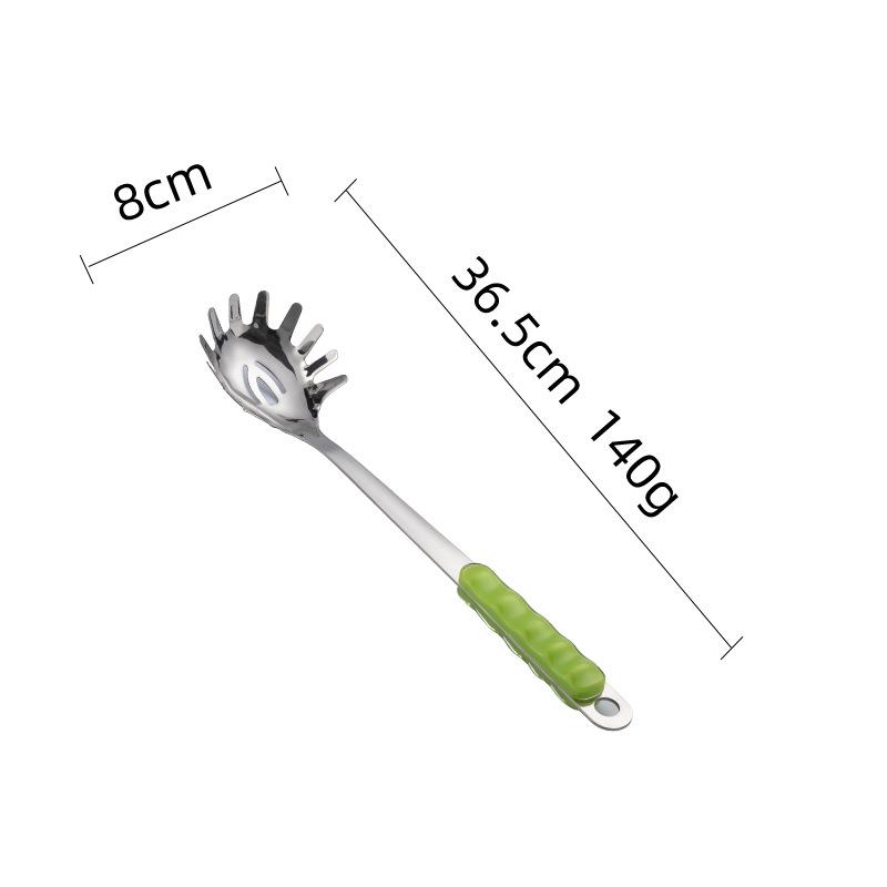 HANYANG Stainless Steel Kitchenware Set Colourful Handle Thickened Stir-Fry Spatula Insulated Cooking Spatula Spatula Spatula Fishing Noodle Spoon