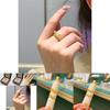 Elegant Rabbit Ear Open Ring Unique Copper Gold Plated Fashion Jewelry For Everyday Wear