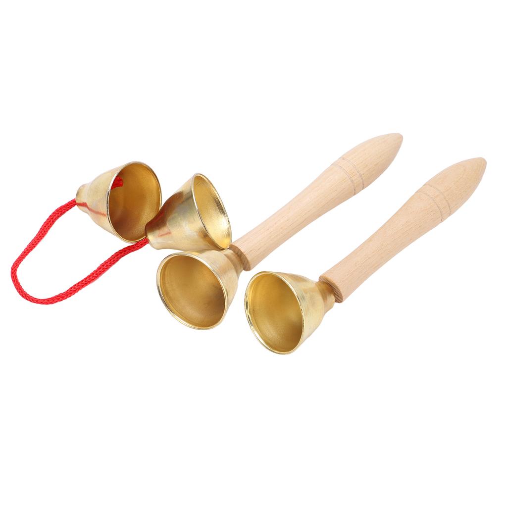 Bell Clangorous Clear Sound Aluminum Hanging Bell Ergonomic Wooden Handle Vintage Style Dinner Hand Bell