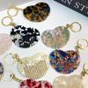 Miniature Acetate Comb Keychain for Women Love Heart Fashion Portable Use for Travel Office School