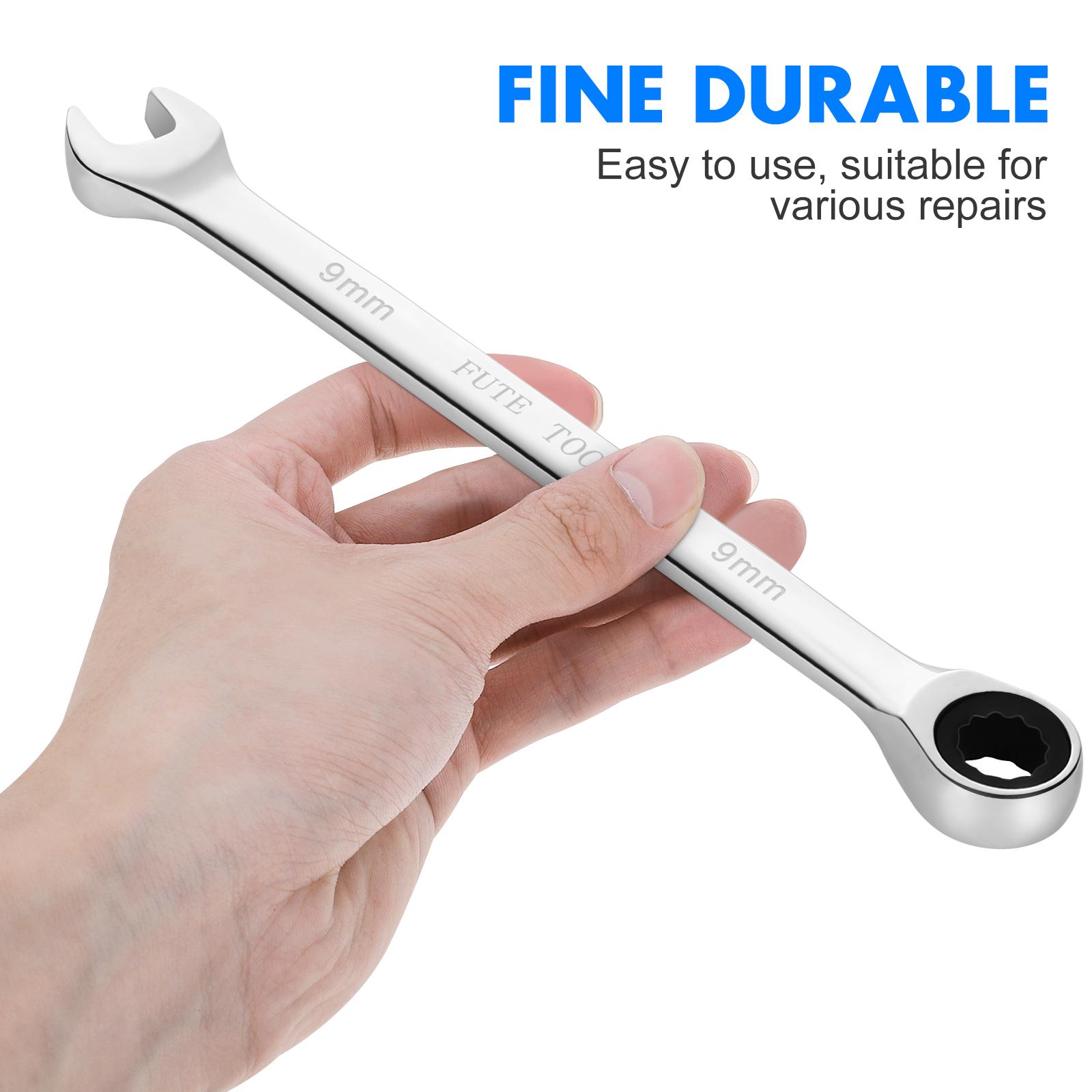 

WINOMO 6mm 7mm 8mm 9mm 10mm 11mm Dual Heads Ratchet Combination Dicephalous Wrench Spanner Quick Release Hand Tools 7mm