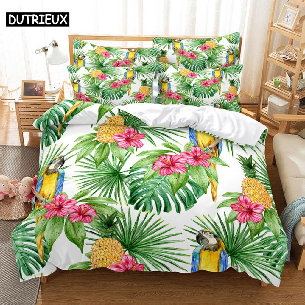 Banana Leaves Bedding Set Duvet Cover Set 3d Bedding Digital Printing Bed Linen Queen Size Bedding Set Fashion Design