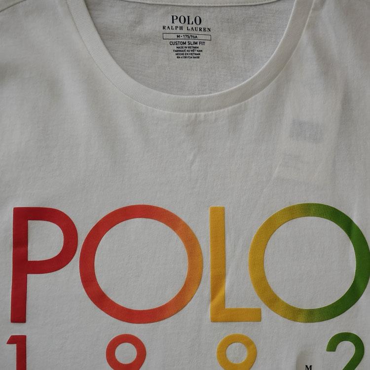 Polo Ralph Lauren Letter Logo Printed Crew Neck Casual Short Sleeve T-Shirt Men Tops White 710803496-002