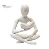 Frosted Stone Surface Figure 3D Printed Bookshelf Decor Thinker Statue, Abstract Art Ornament, Reading Sculpture, Aesthetic Cross-legged Reader