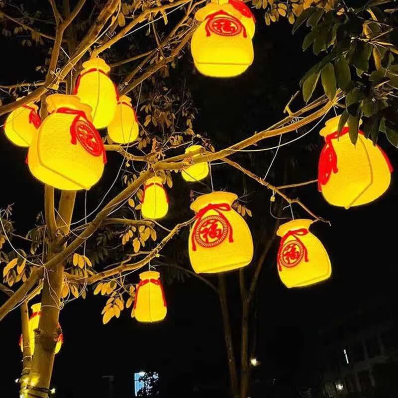Nasida LED 3D Lucky Bag Festival String Lights жёлтый