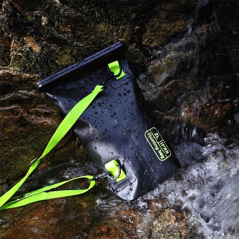 Bolsa Estanque 2L Mochila de Natação Tela Sensível ao Toque Impermeável para Exterior Caiaque Saco de Armazenamento Trekking Drifting Rafting Surfing Passeio de Barco