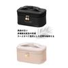 Aylashine Makeup Cosmetic Large Capacity Cosmetic Travel Small Item Cosmetic Toiletry Storage Cosmetic Makeup Tool Travel PU Bow Flip Cover Pouch,
