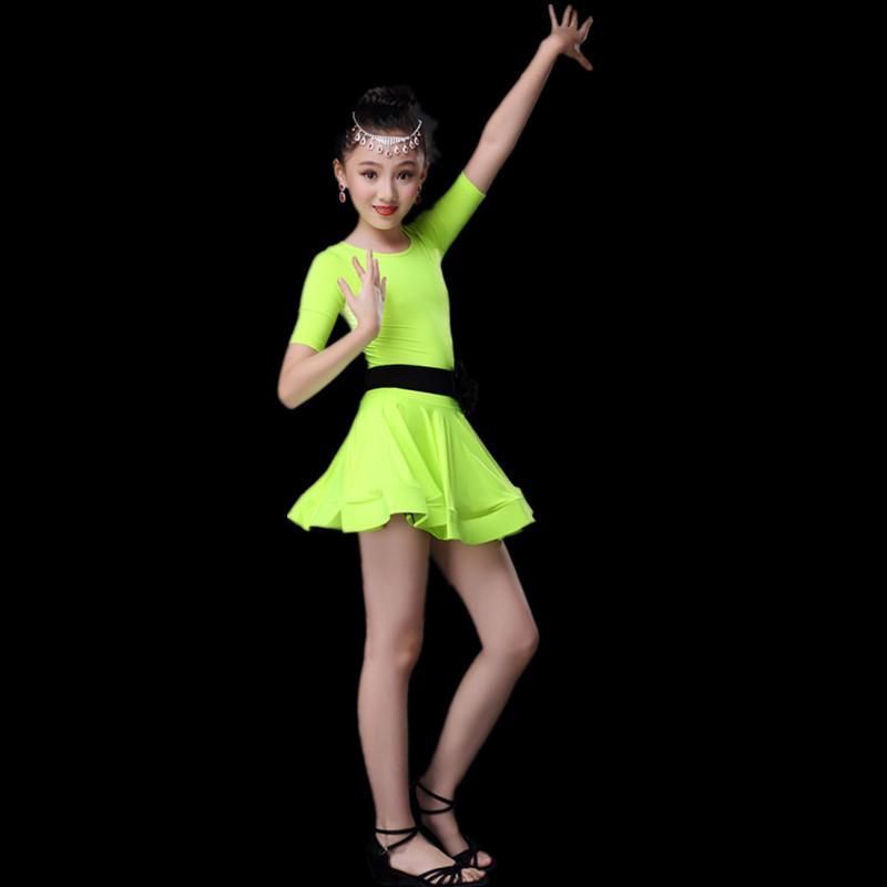 Girls' Tassel Latin Dance Dress - Kids Practice & Performance Summer Costume