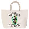 Panda Rope Handle Beach Bag C'est La Vie Birthday Christmas Gift | Large Tote Bag &; Sport