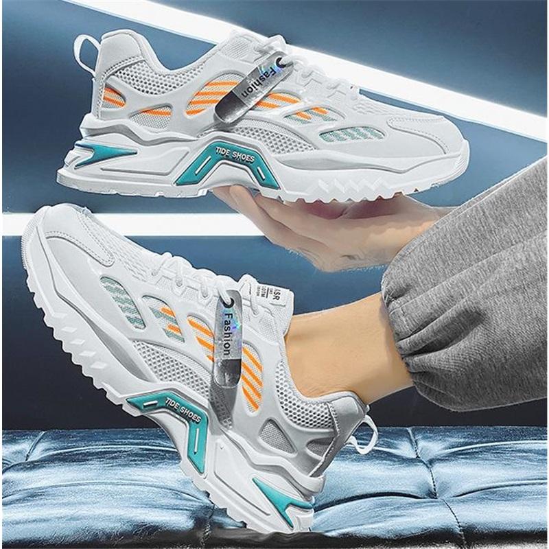 Men's Shoes Breathable All-match Mesh Sports And Leisure Running Increased Black Shoes