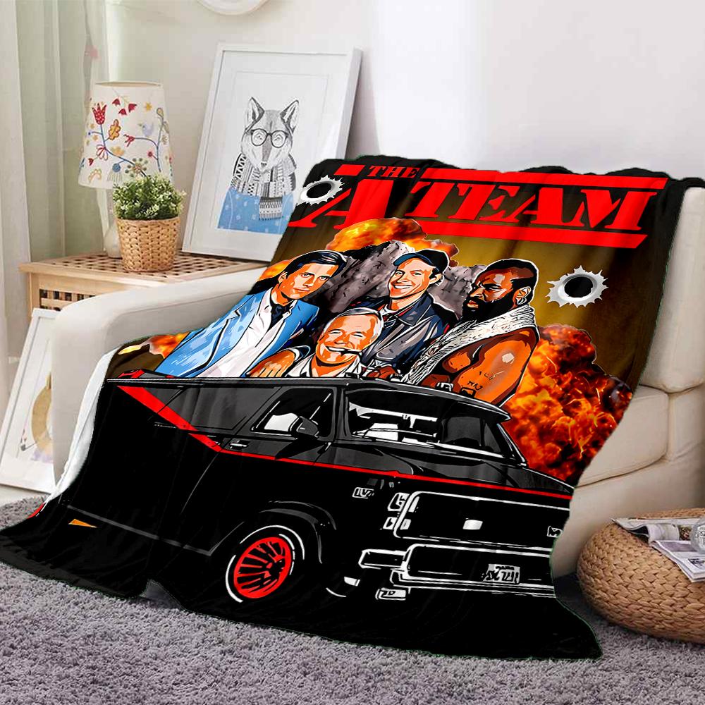 1Pc Ateam Van Adventure Blanket Soft And Comfortable Casual Warm Camping Travel Christmas Halloween Xmas Gift M92428