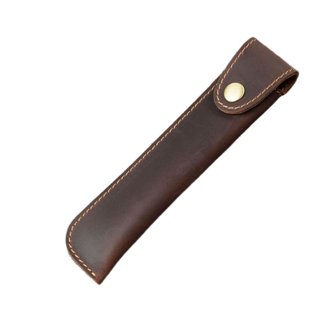 

Handmade Fountain Pen Case Pen Cover Pen Sleeve Office Supplies Cowhide Pen Bag Stationery кофейный