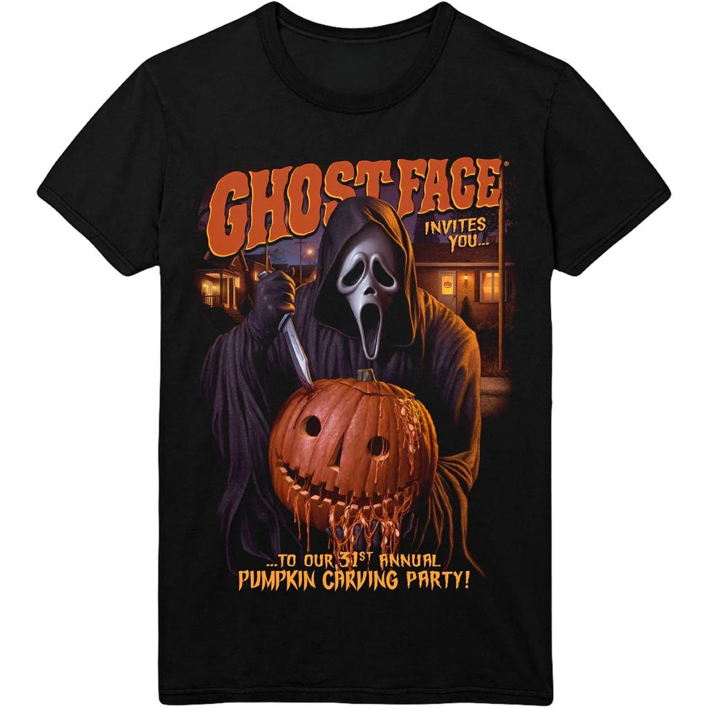 Scream Movie Ghost Face Tshirt for Men and Women Summer Pure Cotton Clothing Fashion Gothic Short Sleeved Tshirt Unisex