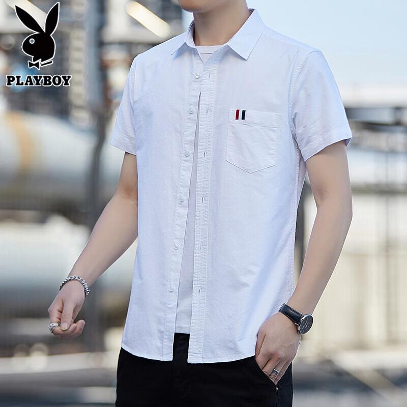 PLAYBOY Men s Pure Cotton Short Sleeve Shirt XL