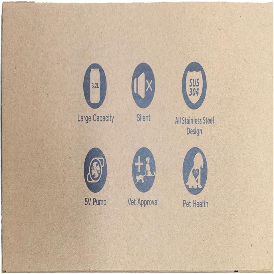 3,2l dávkovač vody pro domácí mazlíčky z nerezové oceli-USB rozhraní