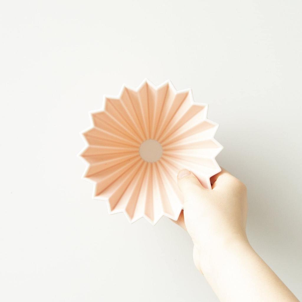 K-ai ORIGAMI Dripper, Matte Pink, Small (Serves 1-2), Made in Japan