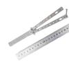 1Pcs Stainless Steel Practice Training Butterfly Knife Comb Beard Moustache Brush Salon Hairdressing Styling Tool Foldable Comb