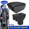 Car Storage Box Arm For Suzuki Splash Armrest Box Car Accessories Interior Details Retrofit Parts PU Leather Easy Installation