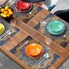 1 Stück Bunte Mandala Bohemian Tischsets Vintage Floral Hitzebeständig Boho Platzsets Indisch Ethnisch Ramadan Esstisch-Sets