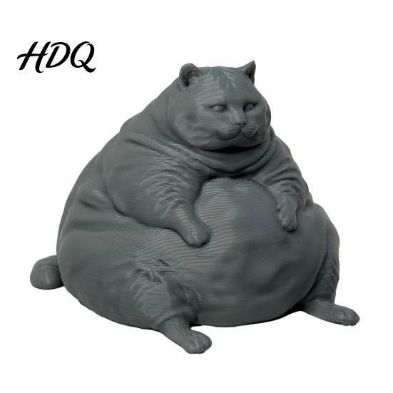 Коллекционный Арт-объект с Кошкой 3D-печатная Толстая Фигурка Современная Сидящая Статуэтка