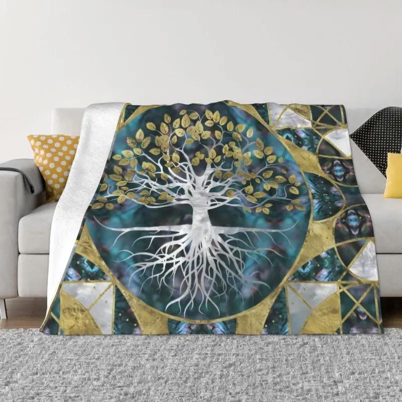 Colorful Tree Of Life Blanket Flannel Blanket Sofa Office Blanket Source